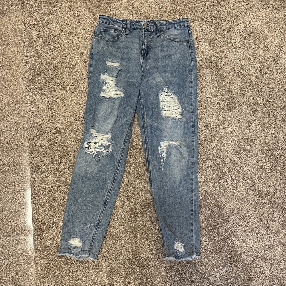 Distressed Blue Women's Jeans